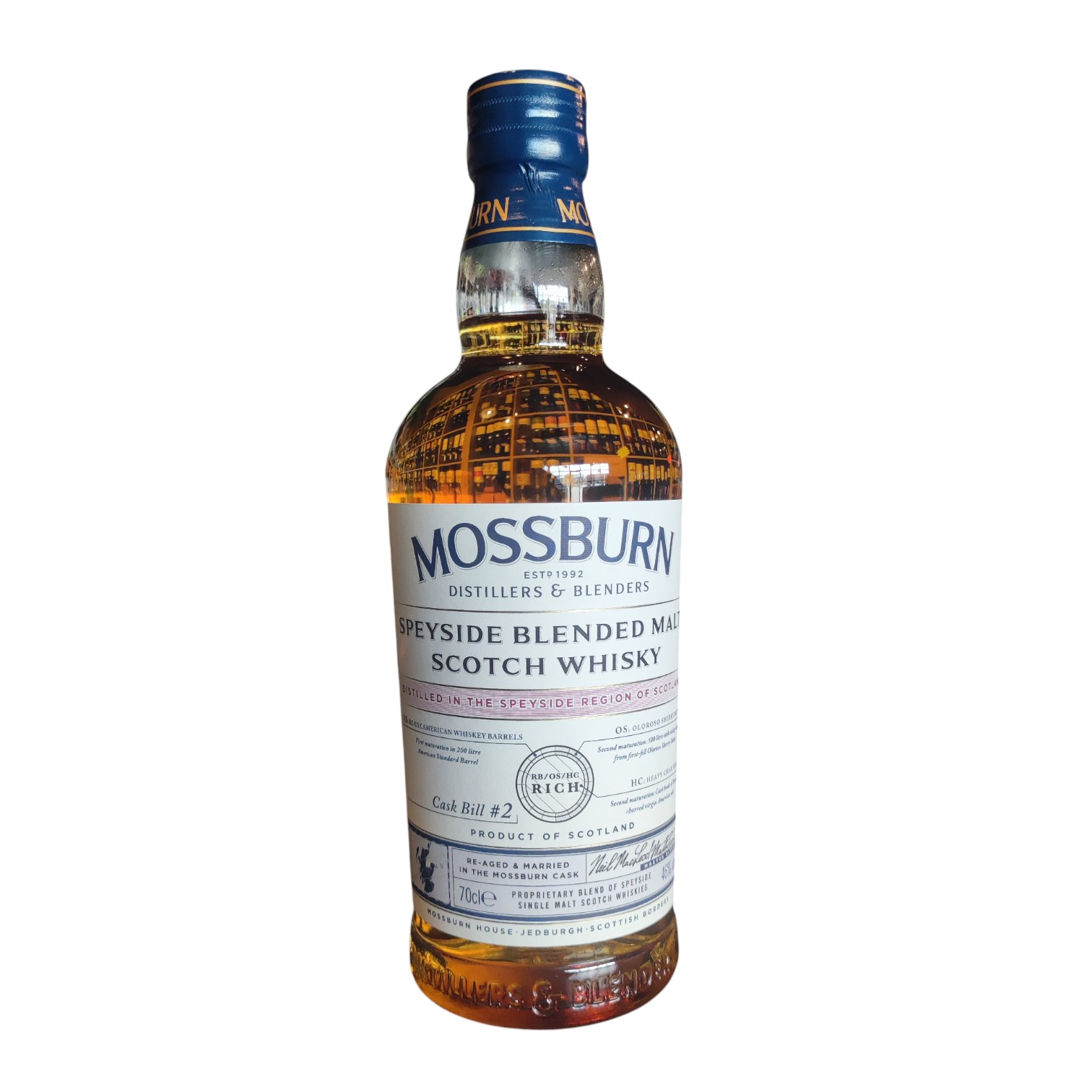 WHI0003283.jpg Mossburn Blend Malt Speyside Scotch 70 cl 46° – Image 1