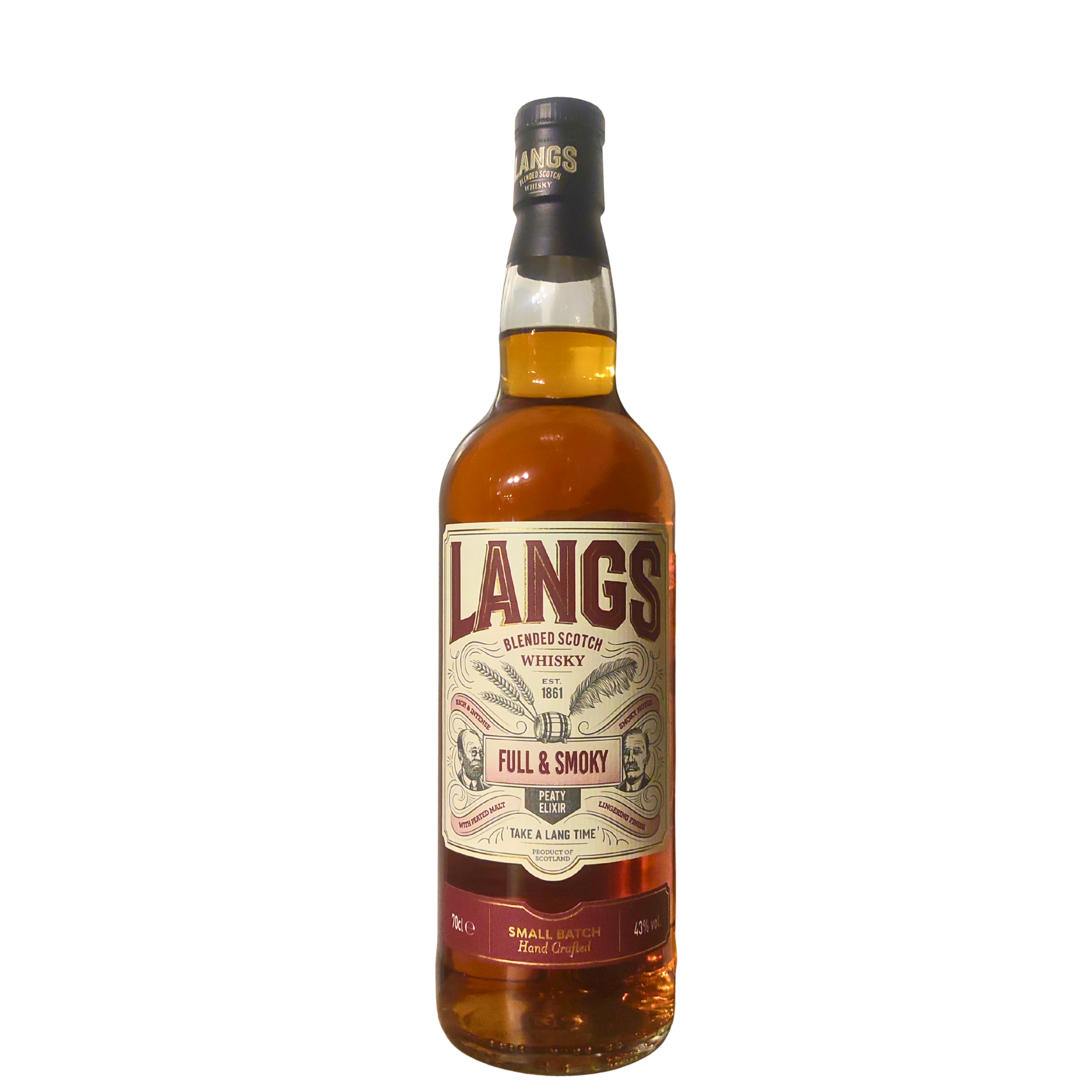 c98b30f5-3056-425a-8c62-a12c04d5b5d8 Langs Blended Scotch Whisky, Full And Smoky, 43°, 70cl – Image 1